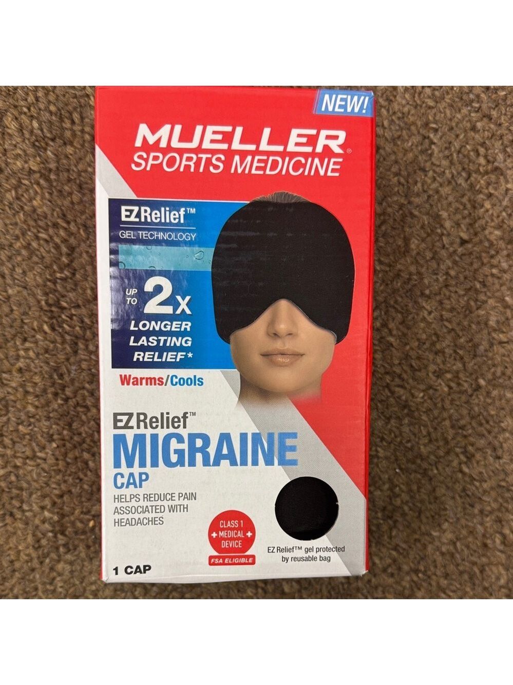 Mueller EZ Relief Migraine Cap Gel Therapy New in Box